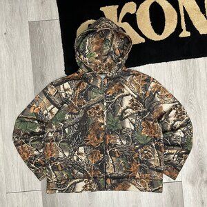 NWOT - Green Mark Seclusion 3D Tree Camo Men's Zip-Up Hoodie - Size Large